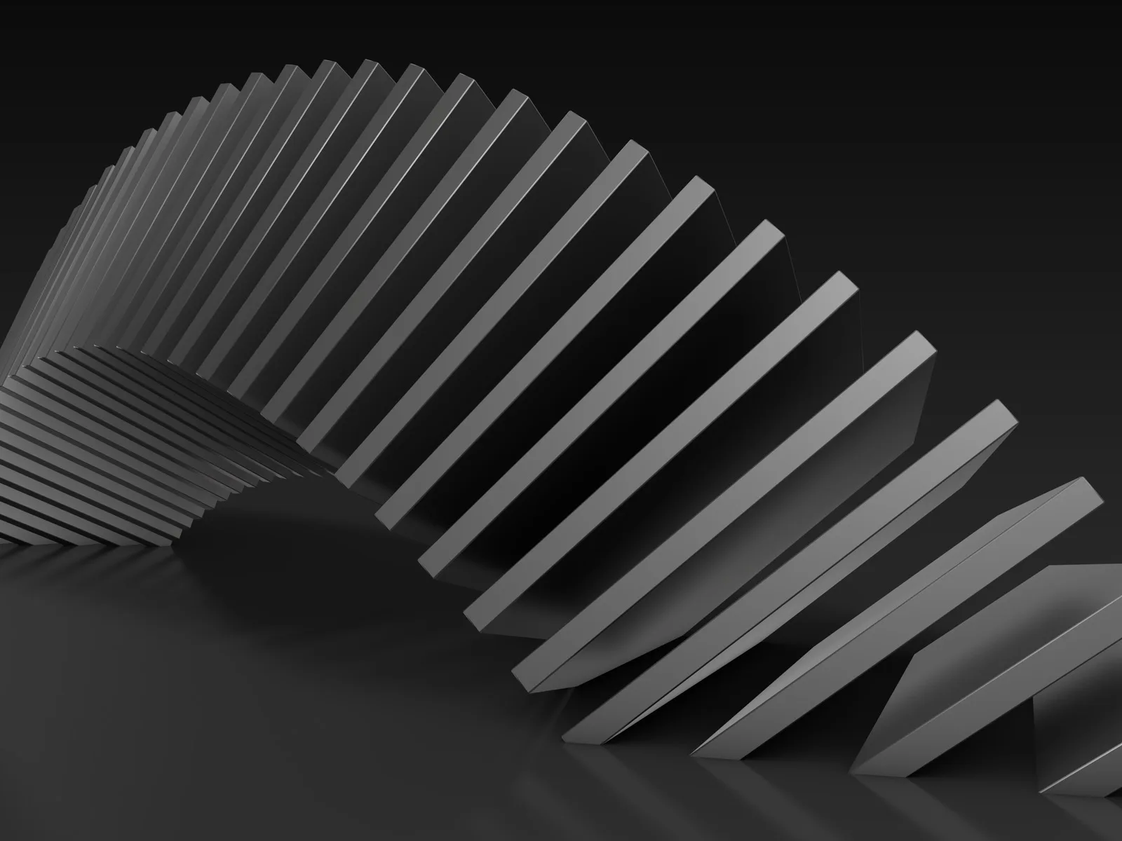 Dark abstract composition of stacked square forms